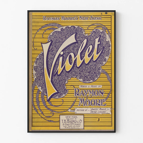 Vintage decorative poster 'Violet' by Raymon Moore