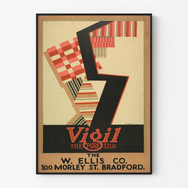 Vintage Advertising Poster Vigil Pure Silk for W. Ellis Co.