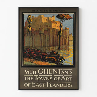 Vintage Poster of Visit Ghent and Towns of Art of East Flanders