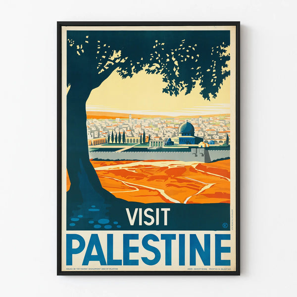 Vintage Decorative Poster Visit Palestine - Urban Landscape Poster
