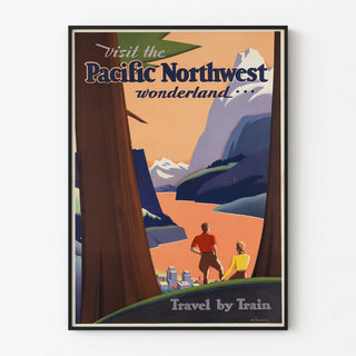 Vintage Poster of the North-West Pacific Train Journey