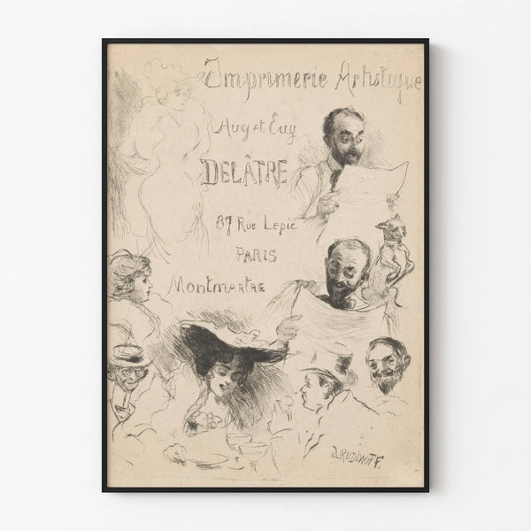 Vintage Poster Imprimerie Artistique Delâtre Paris Montmartre