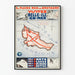 Vintage Poster of Belle-Île-en-Mer Brittany Tourist Map