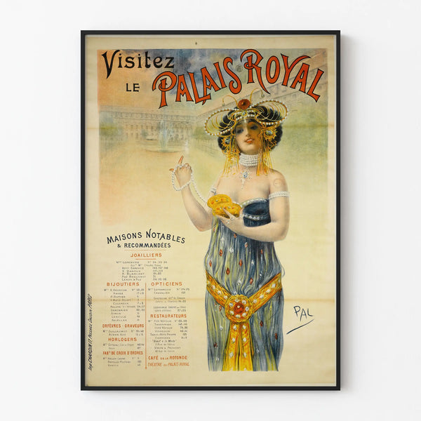 Vintage Poster Visit the Royal Palace – Elegant Wall Decoration