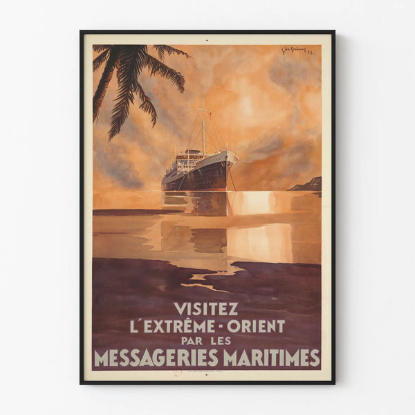 Vintage poster Visit the Far East by the Maritime Mail Service