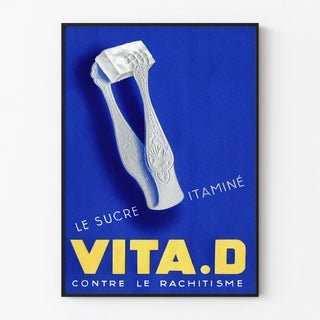 Vintage Poster VITA.D Sugary Vitamin Supplement Against Rickets