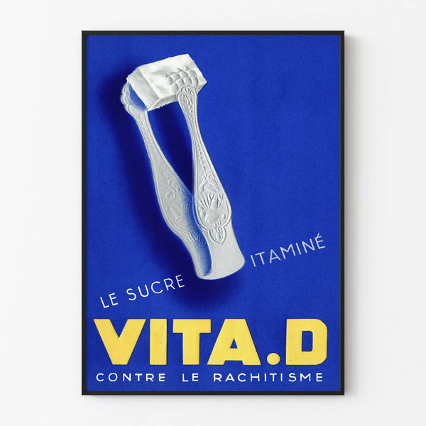 Vintage Poster VITA.D Sugary Vitamin Supplement Against Rickets