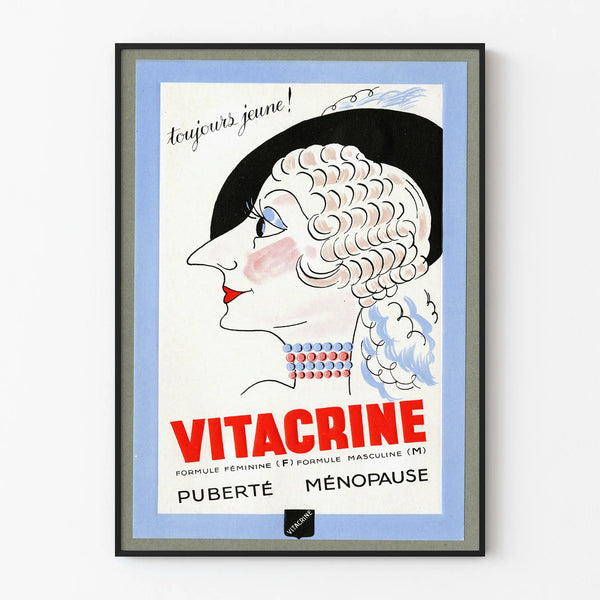 Vintage Vitacrine poster retro wall decoration