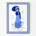 Vintage Poster of Woman with Blue Parasol