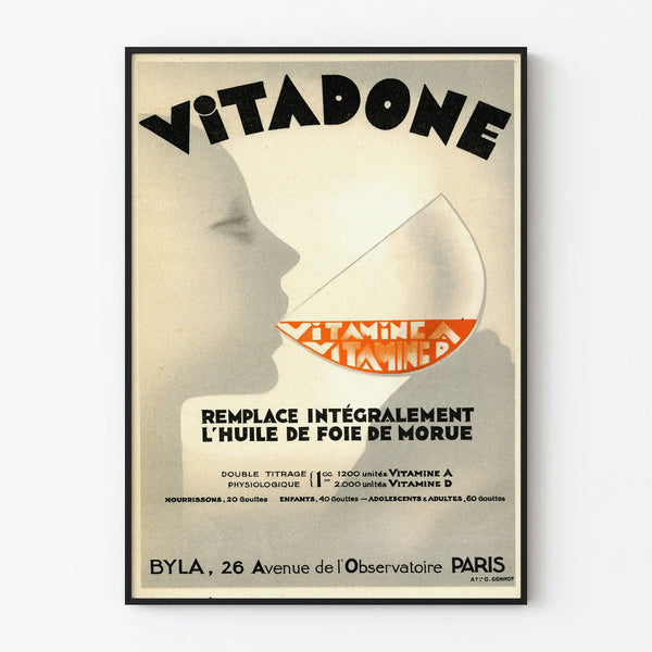 Vintage Vitadone Poster - Retro Wall Decoration for Health and Vitamins