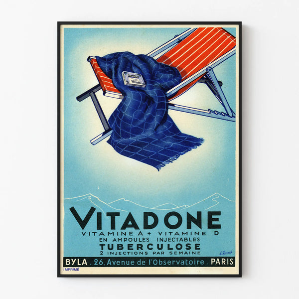 Vintage Vitadone poster vitamin A + D wall decoration