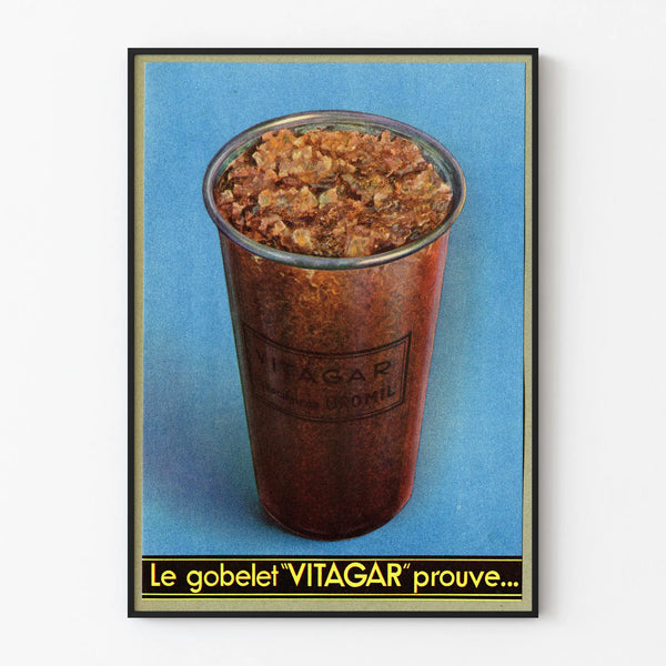 Vintage Poster Vitagar Cup Decoration Wall Retro