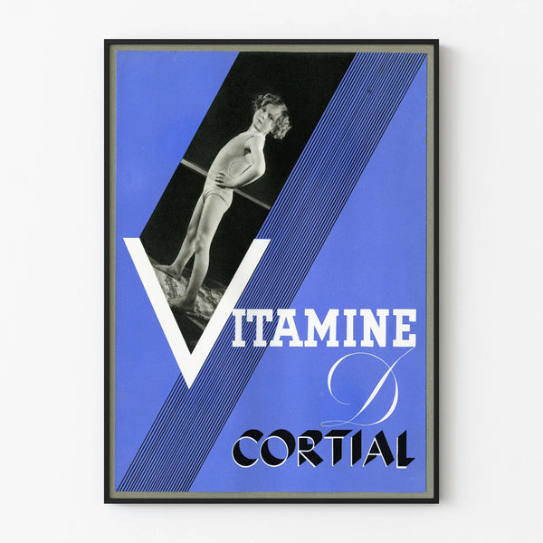 Vintage Poster Vitamin D Cortical for Wall Decoration