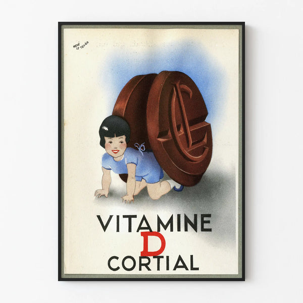 Vintage poster Vitamine D Cortial by René Le Texier