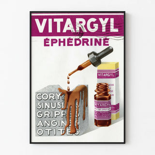 Vintage Vitargyl Ephedrine Advertising Poster