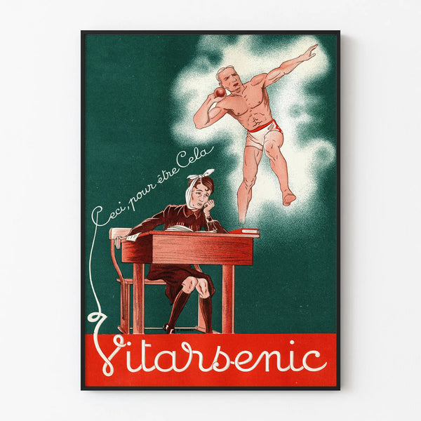 Vintage Vitarsenic advertising poster for wall decoration