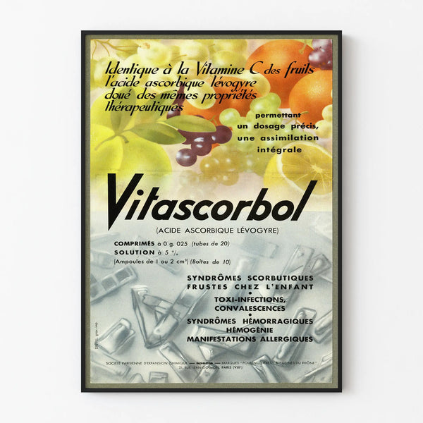 Vintage poster Vitascorbol ascorbic acid levogyre