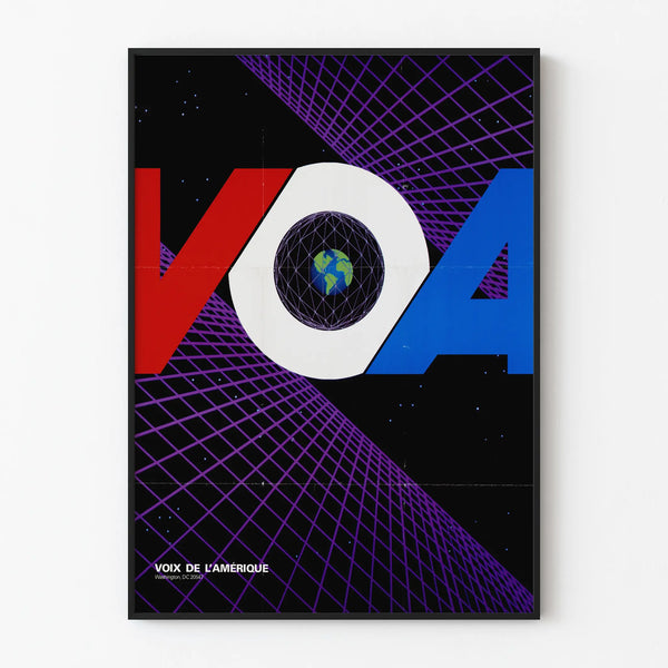 Decorative poster Voice of America - Vintage geometric poster
