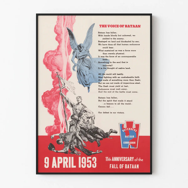 Commemorative Poster of the Bataan Death March - Declaration of Courage and Resilience
