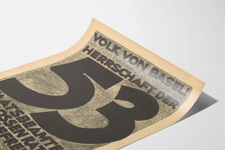 German protest poster from 1953 with bold typography