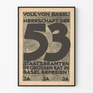 German protest poster from 1953 with bold typography