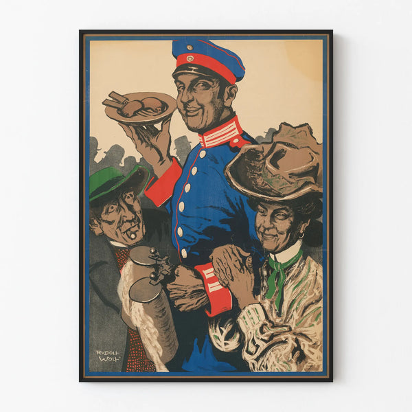 Vintage poster Volksfest Pasing 1908 – Retro wall decoration for popular festivities