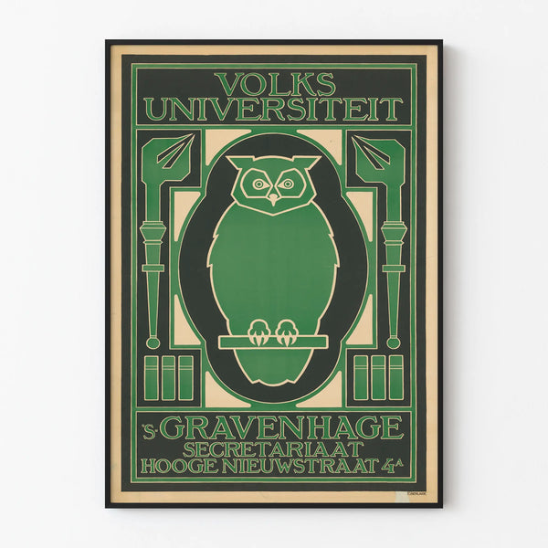Vintage Poster Volksuniversiteit Gravenhage - Educational Wall Decoration