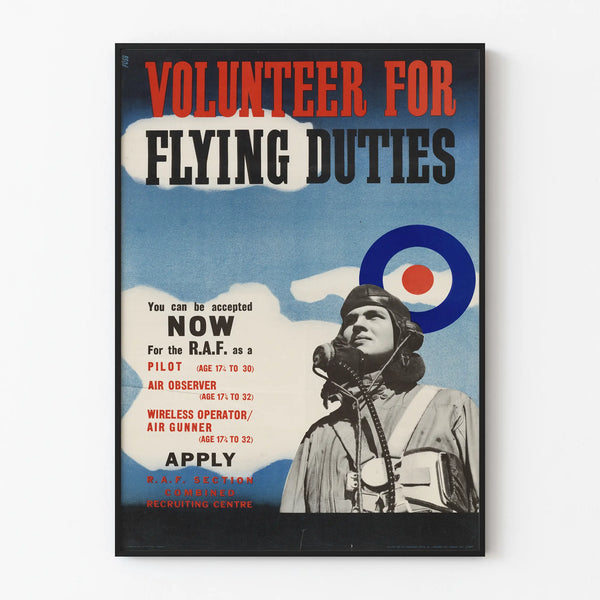 Vintage RAF Pilot Recruitment Poster