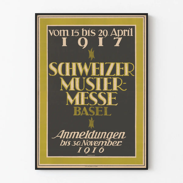 Vintage Poster Swiss Fair Basel 1917