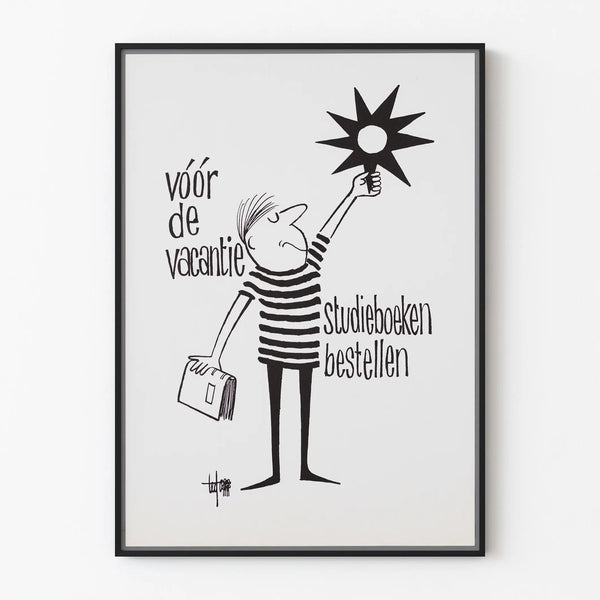 Black and White Decorative Poster Study and Holidays
