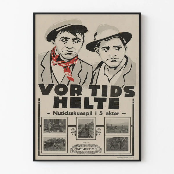 Vintage poster Vor Tids Helte - 1920s cinema poster