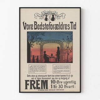 Vintage Scandinavian poster Vore Bedsteforældres Tid