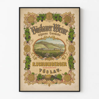 Vintage Poster of the Vignoble R. Schlumberger in Vöslau