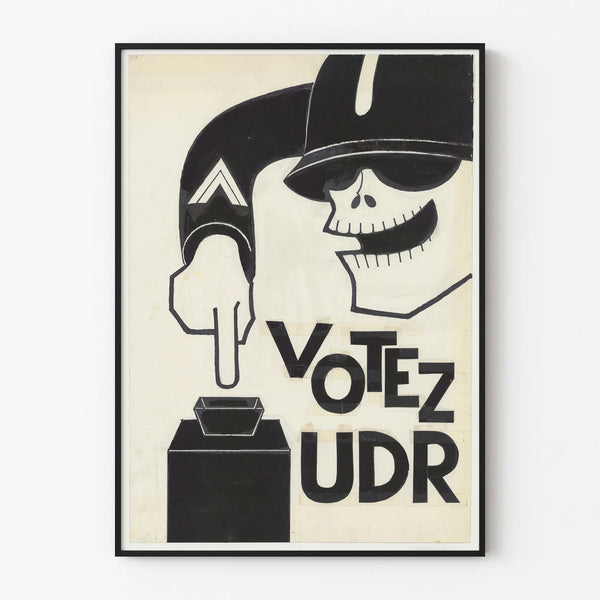 Vintage Poster Votez UDR Original Wall Decoration