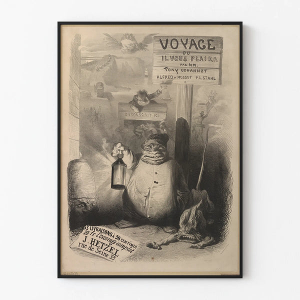 Vintage Poster Travel or Where You Like - Retro Wall Decoration