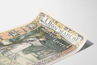 Vintage poster Au Bon Marché museum Books 1902