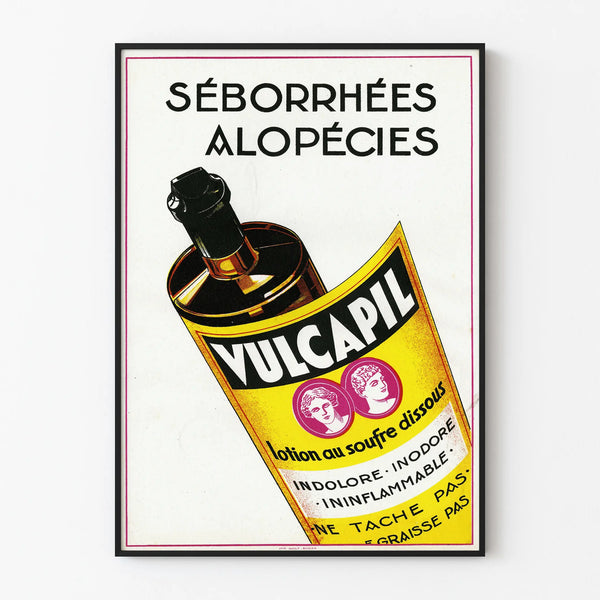 Vintage Vulcapil Sulfur Lotion Poster - Retro Medical Wall Decoration