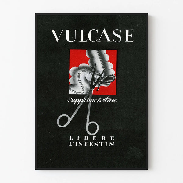 Vintage Vulcase Poster for Intestinal Relief