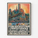 Vintage poster of fire brigade and industrial equipment exhibition 1922