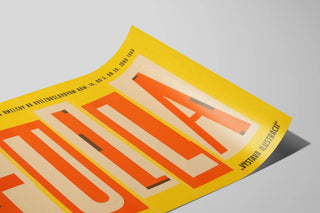 Vintage exhibition poster of illustrations FULLA — artwork view