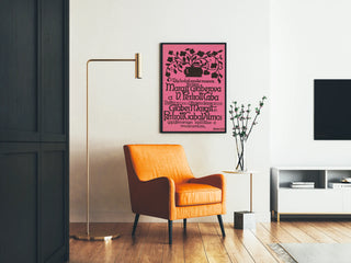 Retro wall decoration poster of Margit Graberova and V. Perlrott Caba