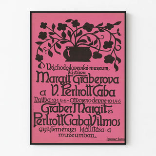 Retro wall decoration poster of Margit Graberova and V. Perlrott Caba