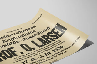 Art Exhibition Poster by Prof. O. Larsen 1929 — artwork view