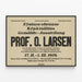 Art Exhibition Poster by Prof. O. Larsen 1929 — framed artwork on a wall