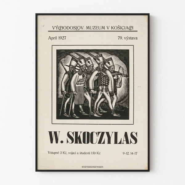 Exhibition poster W. Skoczylas - Košice Museum 1927