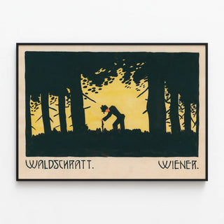 Decorative Poster 'Waldschratt' for a Mysterious Atmosphere — framed artwork on a wall