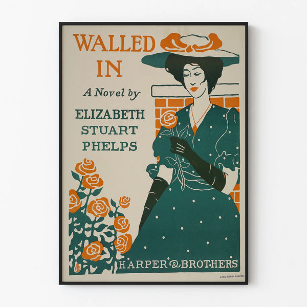 Vintage Roman Poster Walled In by Elizabeth Stuart Phelps
