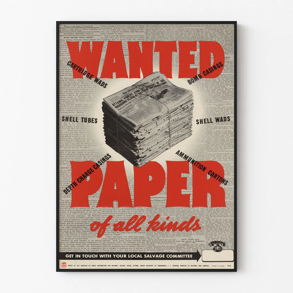Vintage Wanted Paper Poster - Retro Wall Decoration