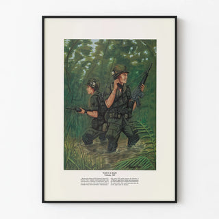 Vietnam War Poster 1969 - Military Patrol in Marshy Terrain
