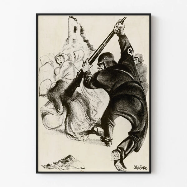 Anti-Nazi Propaganda Poster War and Resistance